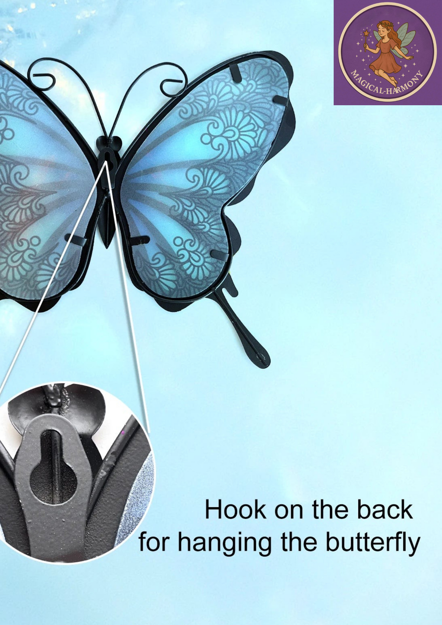 Indoor Home Decor Metal Butterfly Wall Artwork