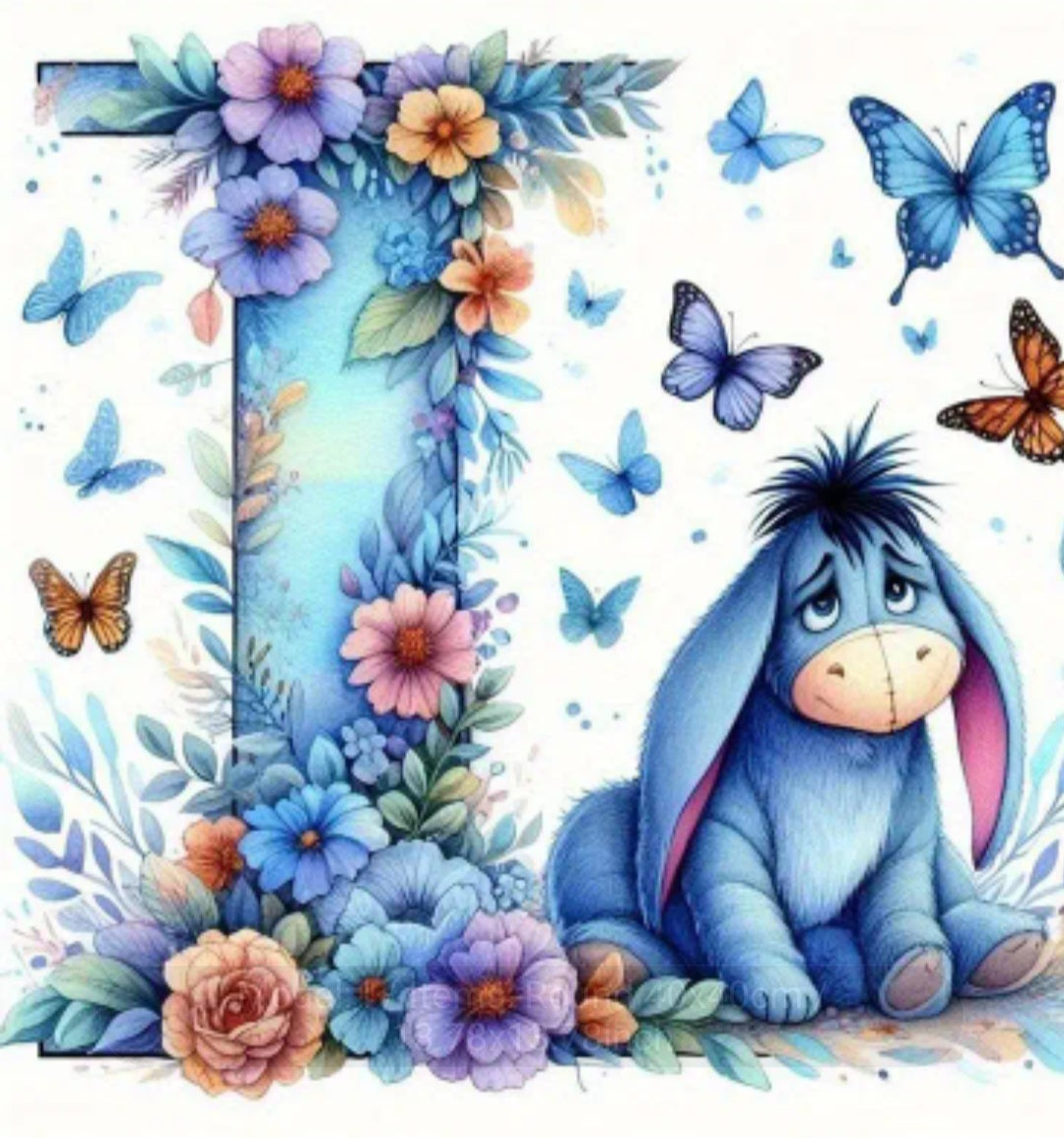 Alphabet Donkey Diamond Painting.