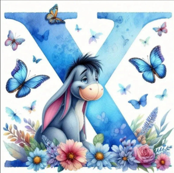 Alphabet Donkey Diamond Painting.