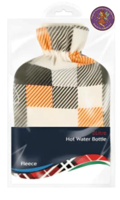 2L Extra Long Hot Water Bottle with Soft Fleece Cover!