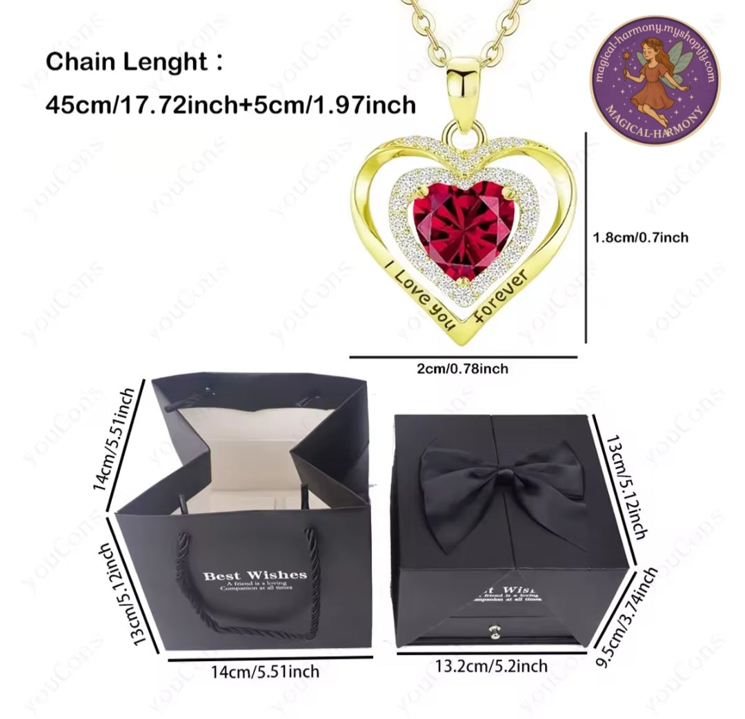 Heart Pendant Necklace Gift Sets.