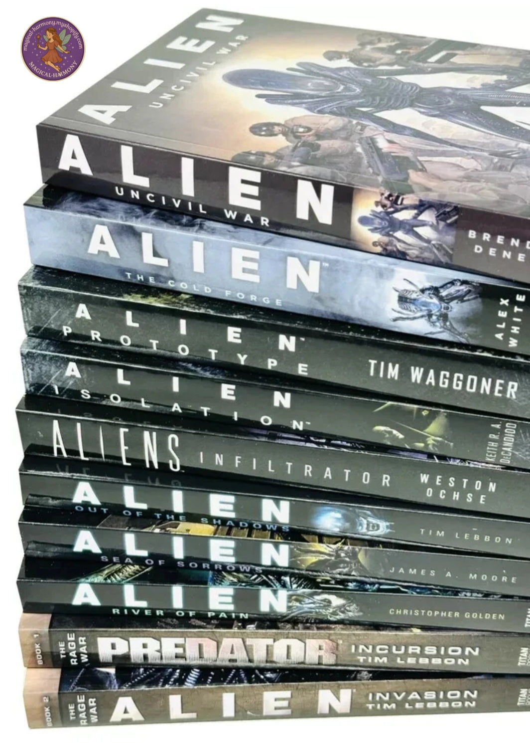 Alien Series Collection 10 Book Set by Brendan Deneen and other bestselling writers inspired by the legendary Alien franchise