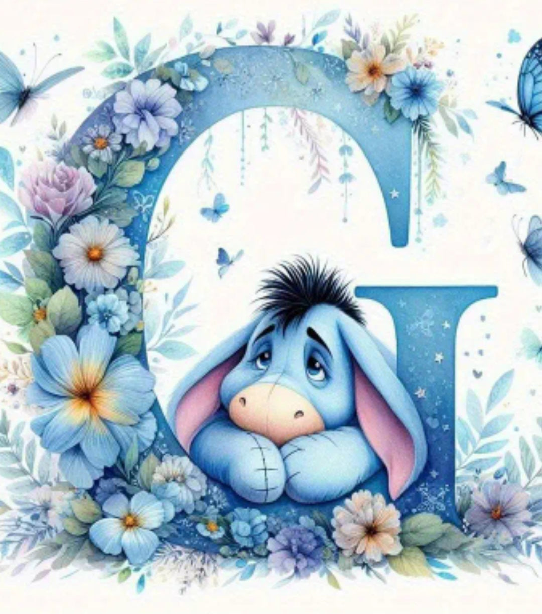 Alphabet Donkey Diamond Painting.