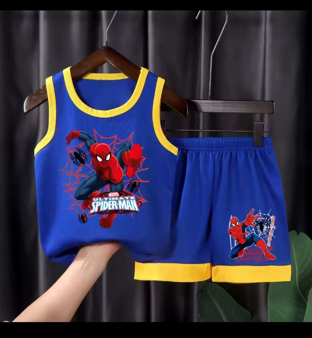 Spider Shorts And Vest Set