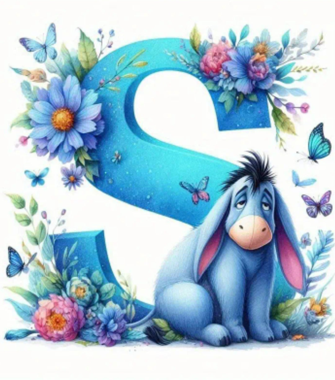 Alphabet Donkey Diamond Painting.