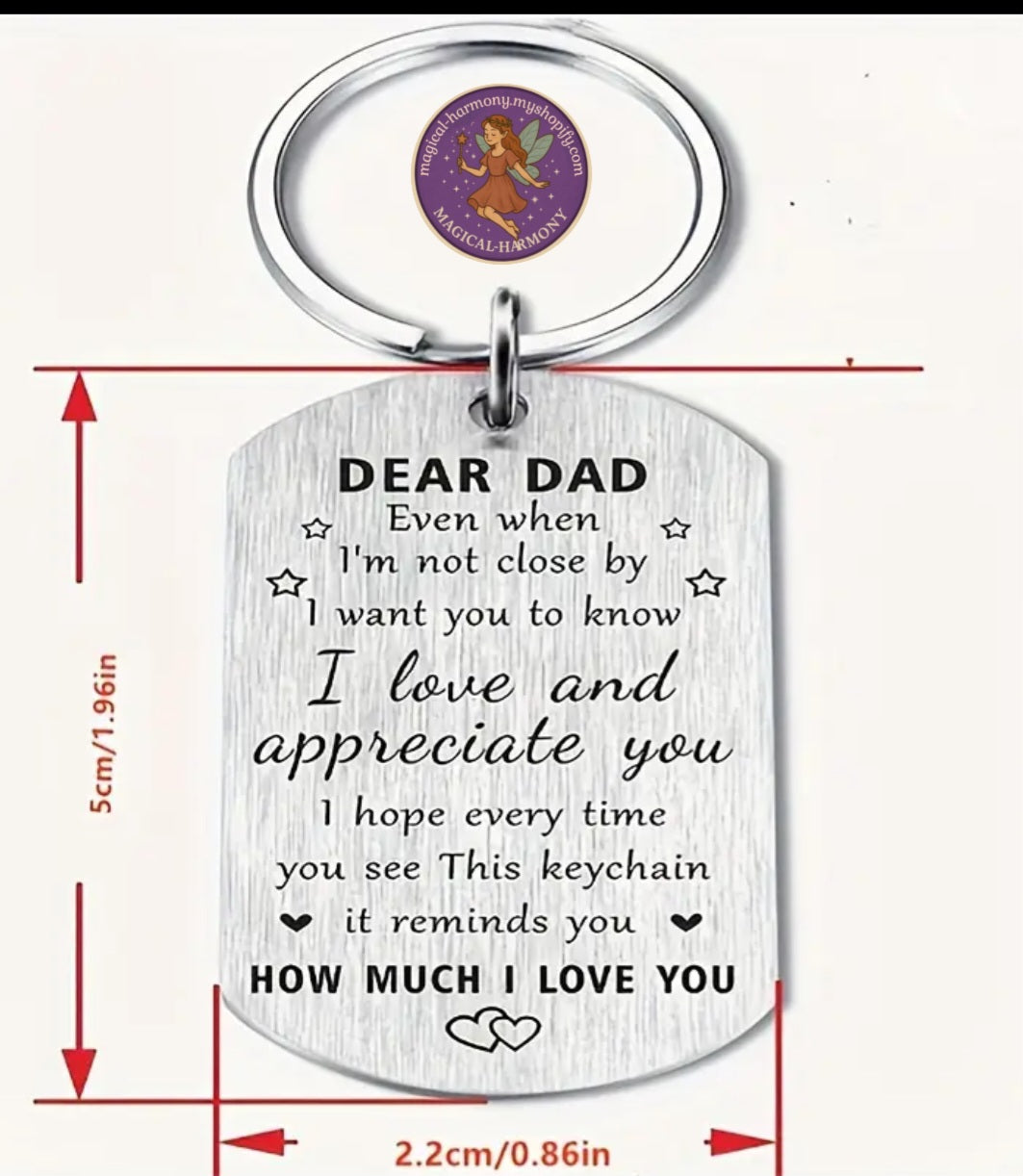 Dad DogTag Key Chain