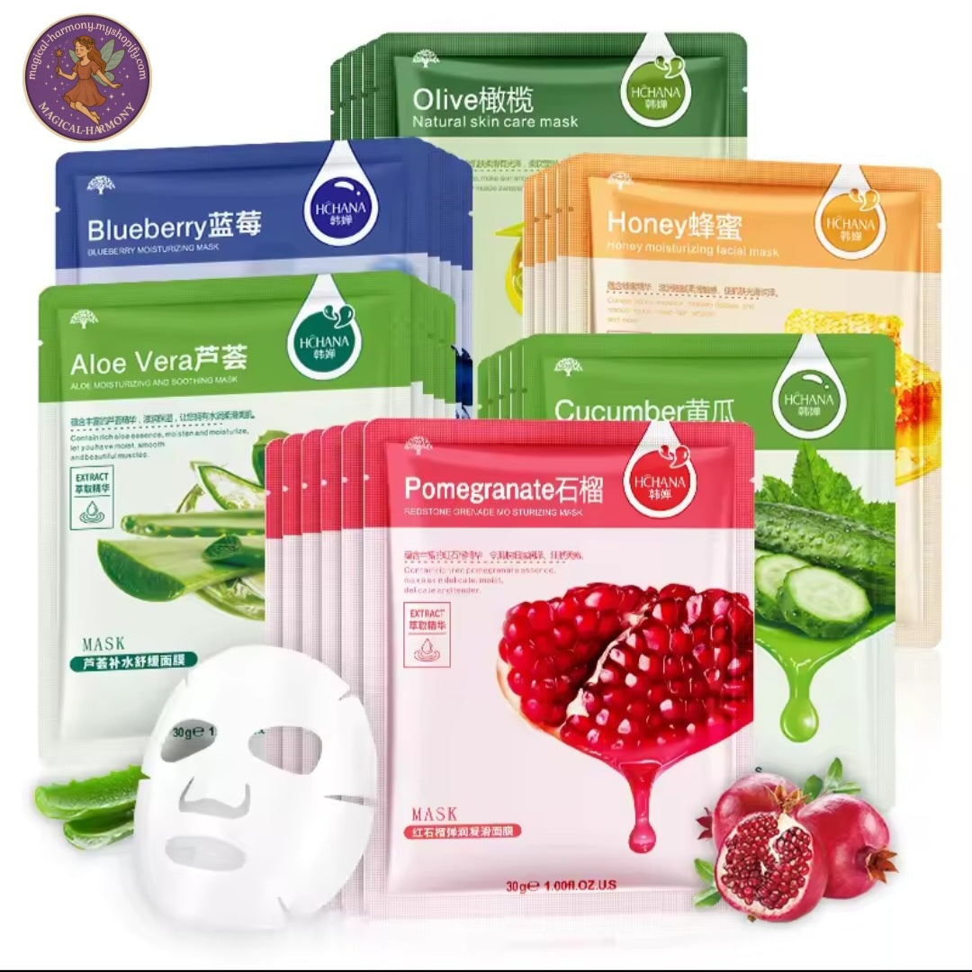 30 Piece Fresh Fruit Facial Mask.