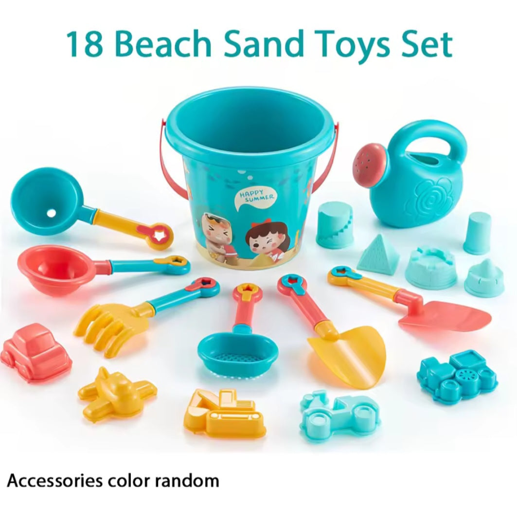 18 Piece Beach Sand Toy Set