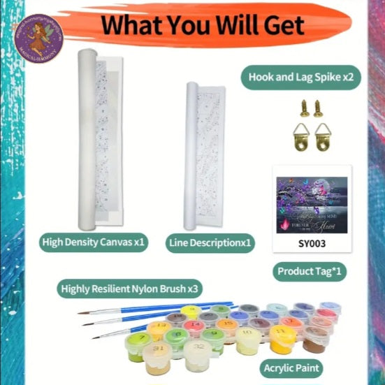 Butterfly & Flower Paint By Numbers Kit