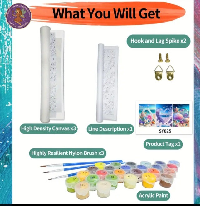 3pcs Paint By Numbers Kit!