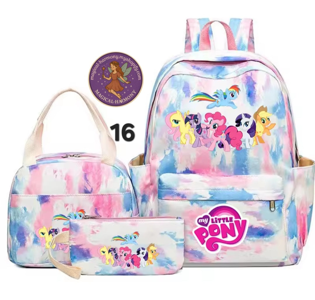 3 Piece Pony Bags.