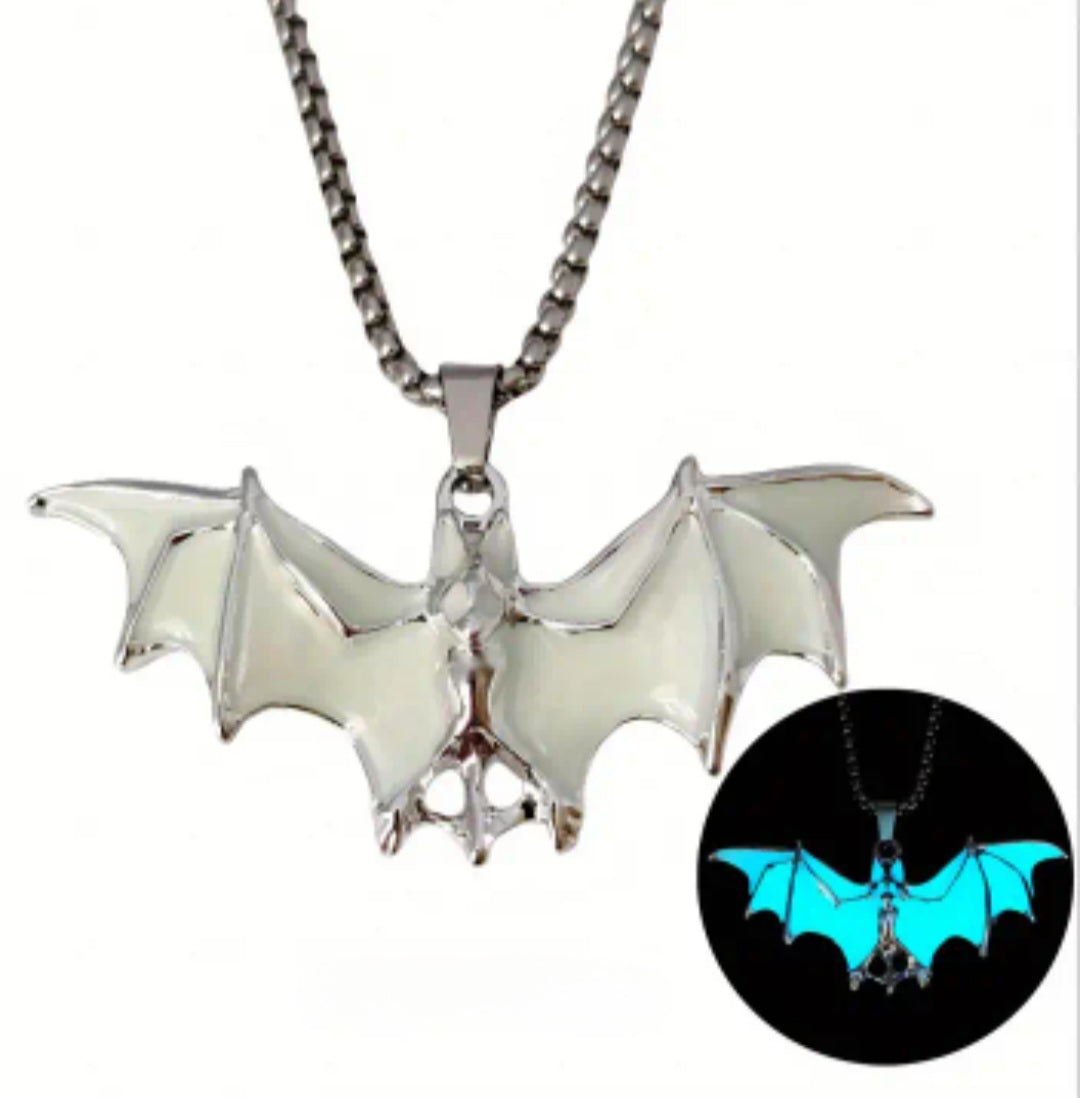 Glowing Bat Necklace.