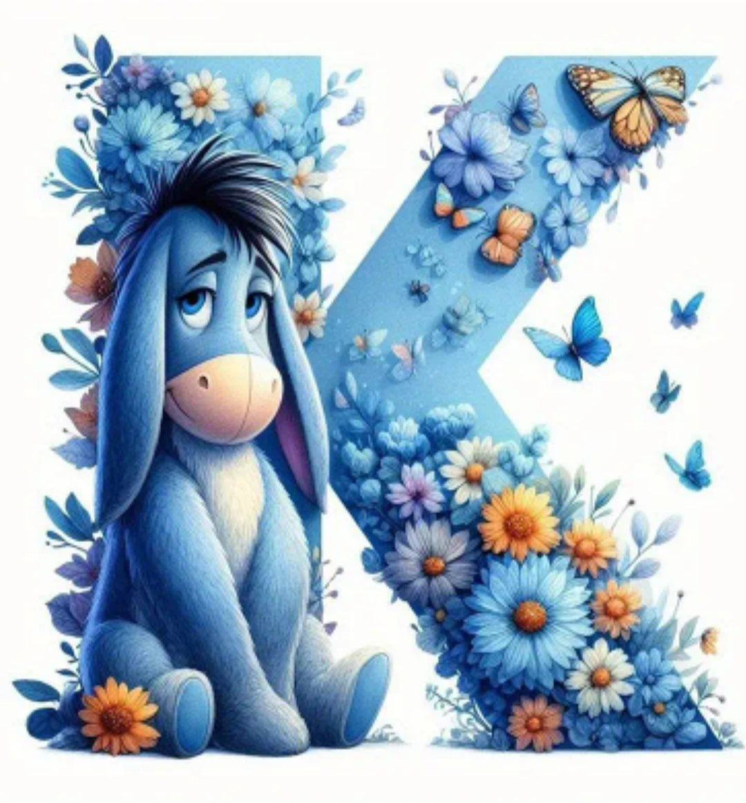 Alphabet Donkey Diamond Painting.