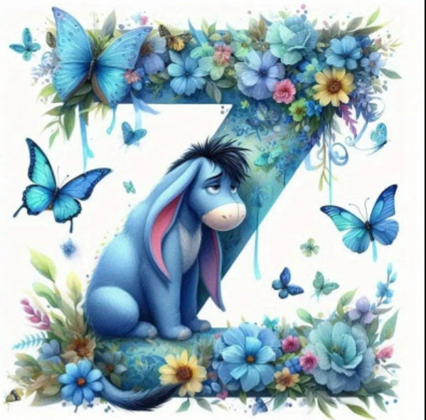 Alphabet Donkey Diamond Painting.