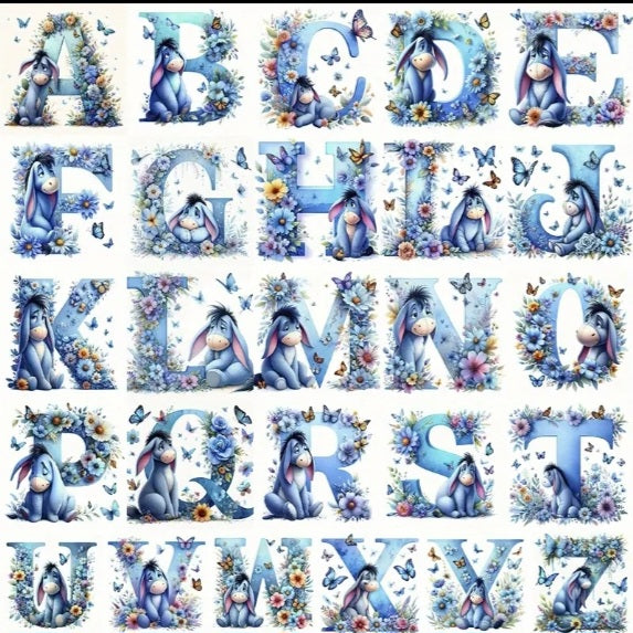 Alphabet Donkey Diamond Painting.