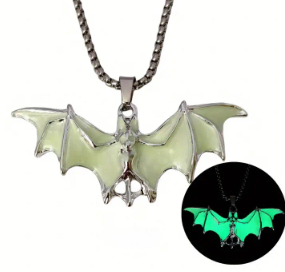 Glowing Bat Necklace.