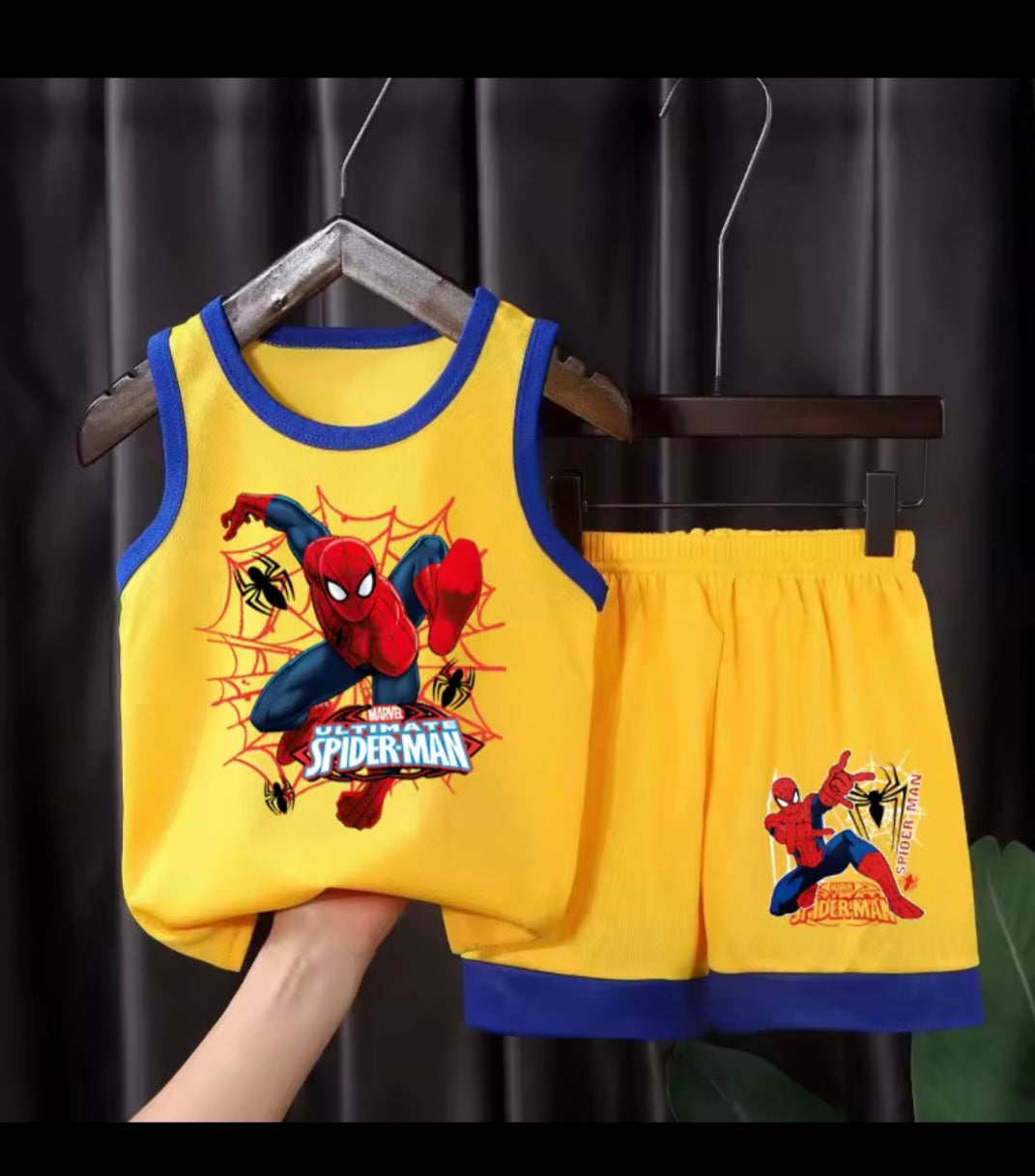 Spider Shorts And Vest Set