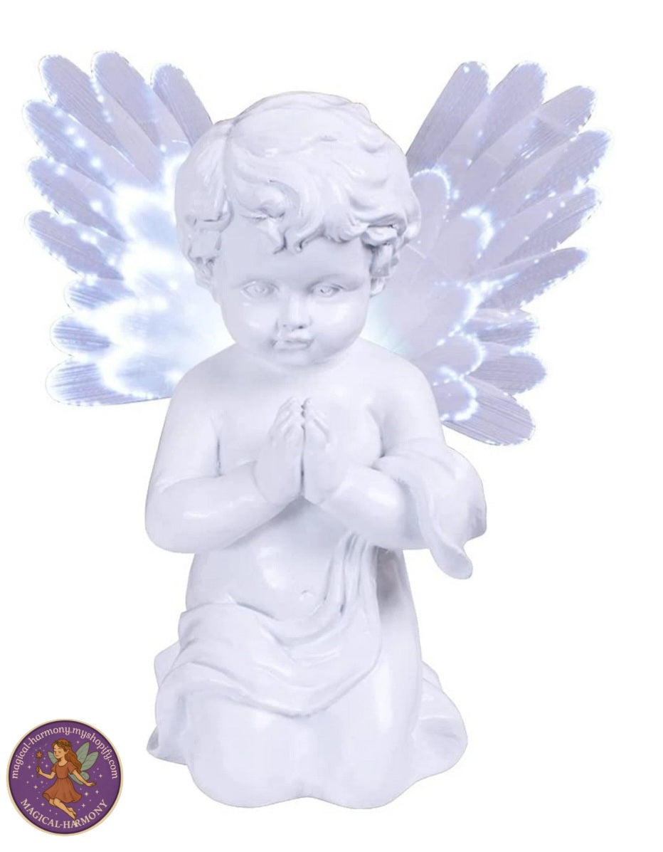 Solar Powered LED Cherub Angel