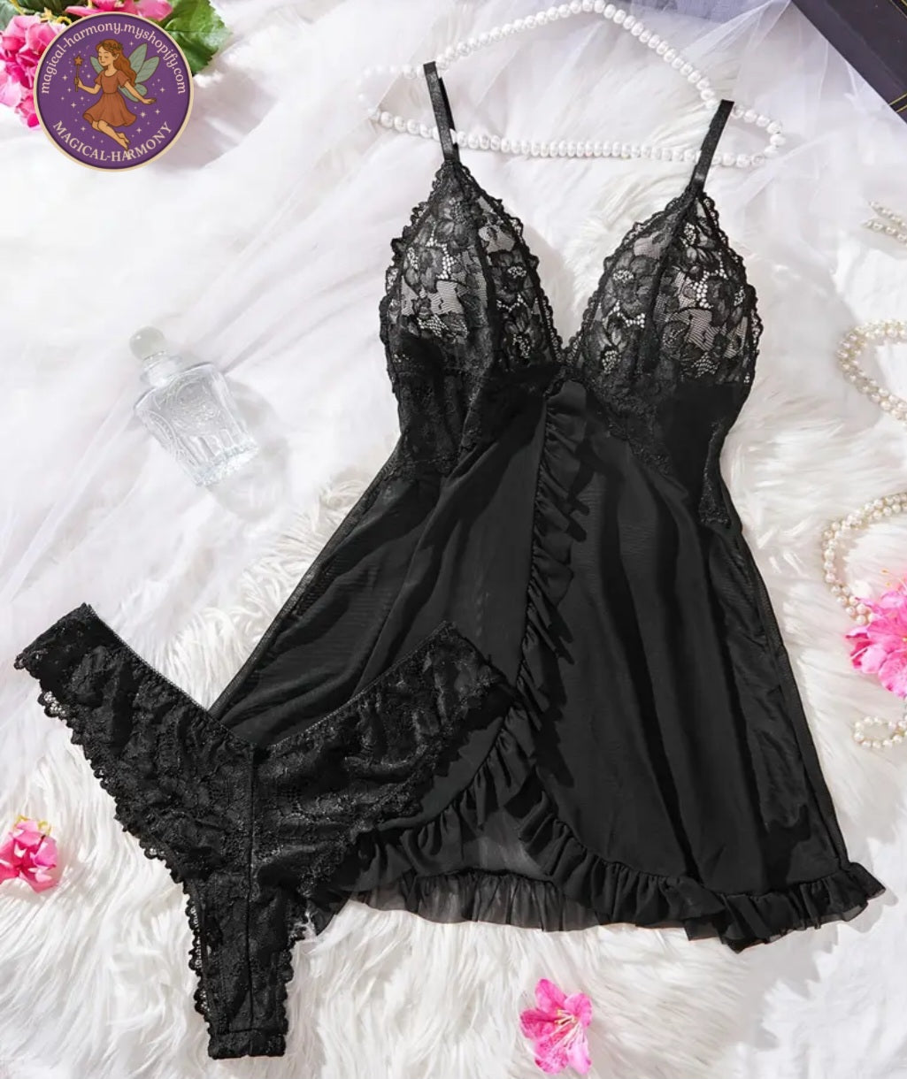 2 Piece Night Gown Set