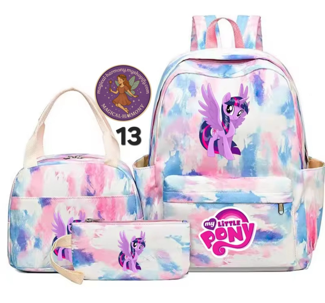 3 Piece Pony Bags.
