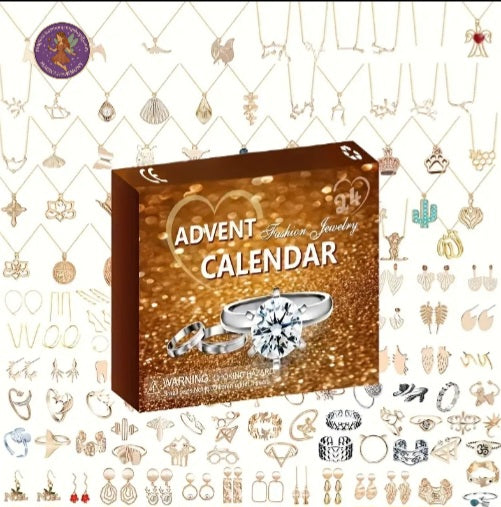 Shimmering Golden Countdown Womens Calendar