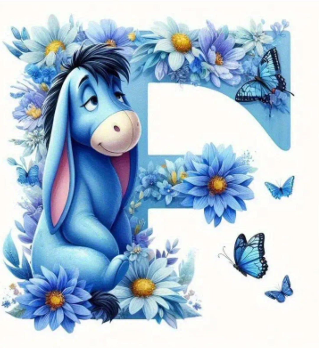 Alphabet Donkey Diamond Painting.