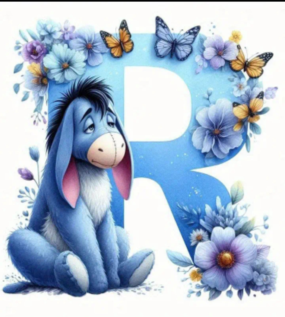 Alphabet Donkey Diamond Painting.