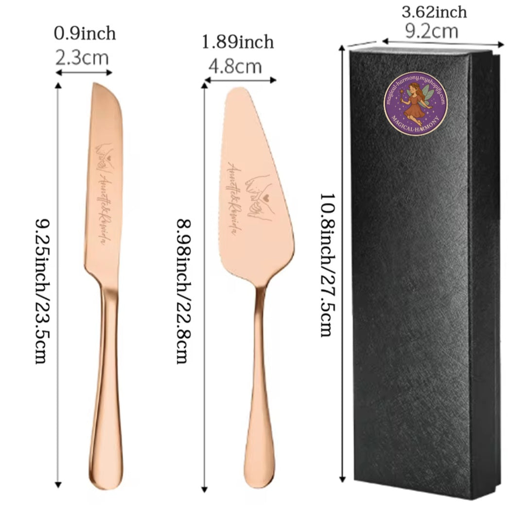 Personalised Wedding Cake Knife Set