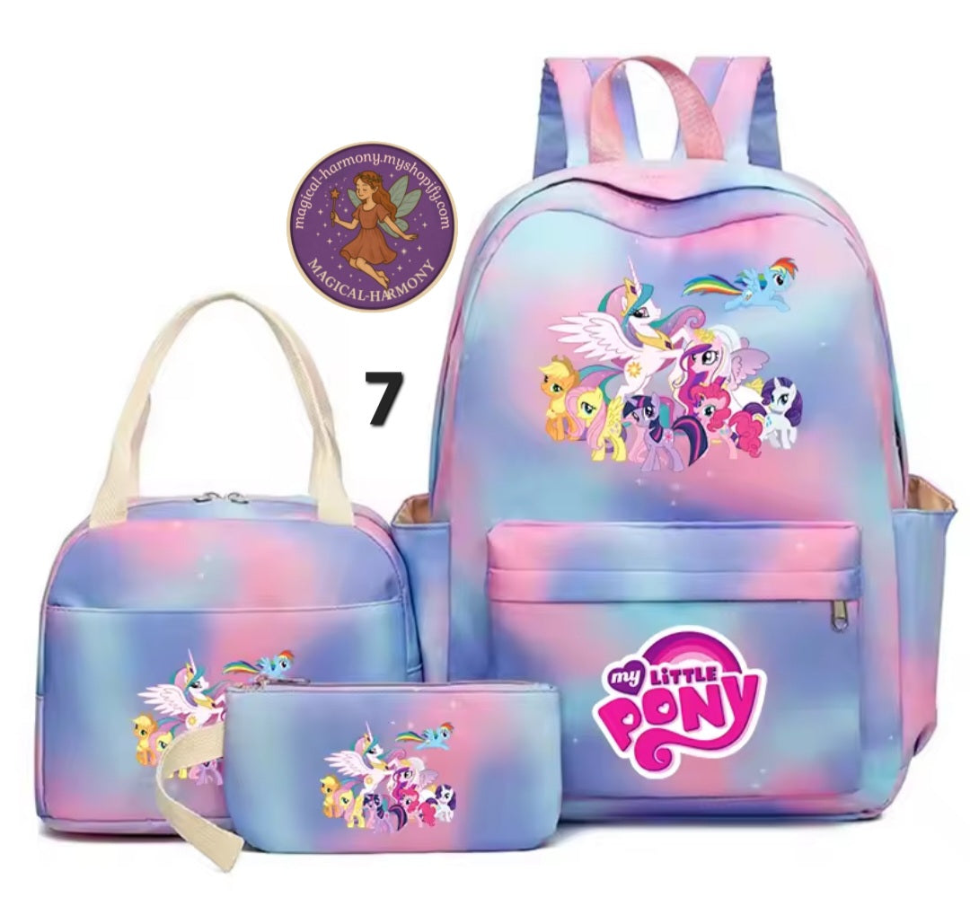 3 Piece Pony Bags.