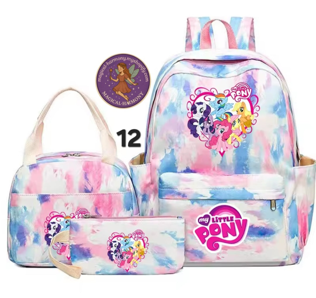 3 Piece Pony Bags.