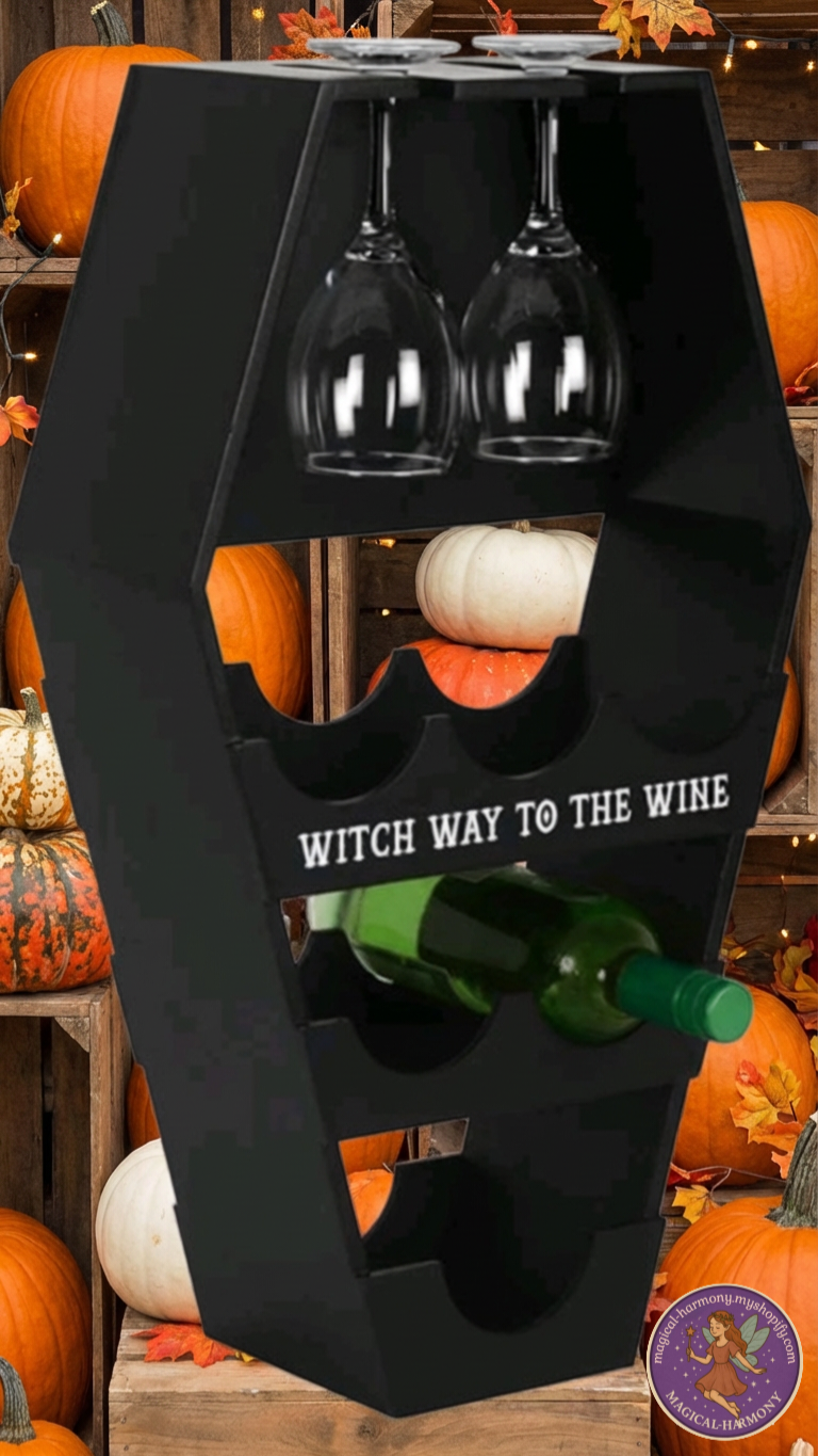Gothic Coffin Wine Shelf