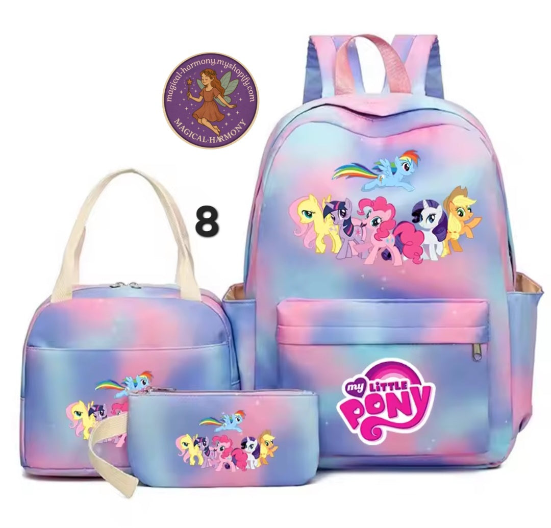 3 Piece Pony Bags.