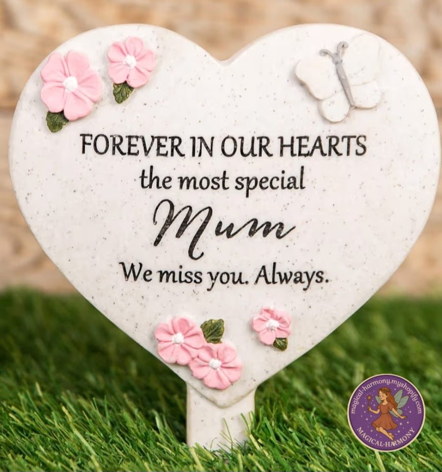 Memorial Stake – Mum (Grey Marble Effect)