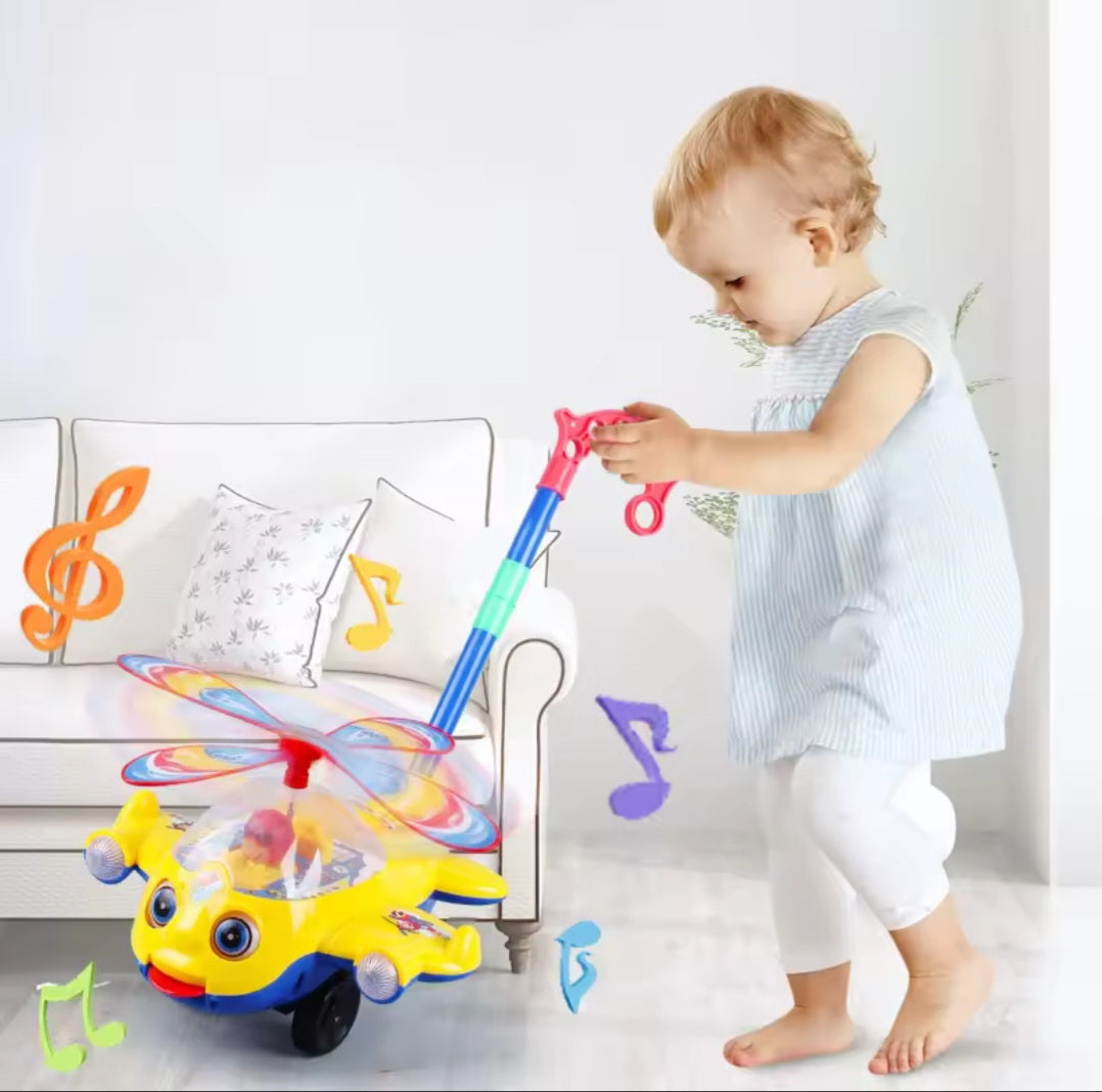 Musical Push Along Plane