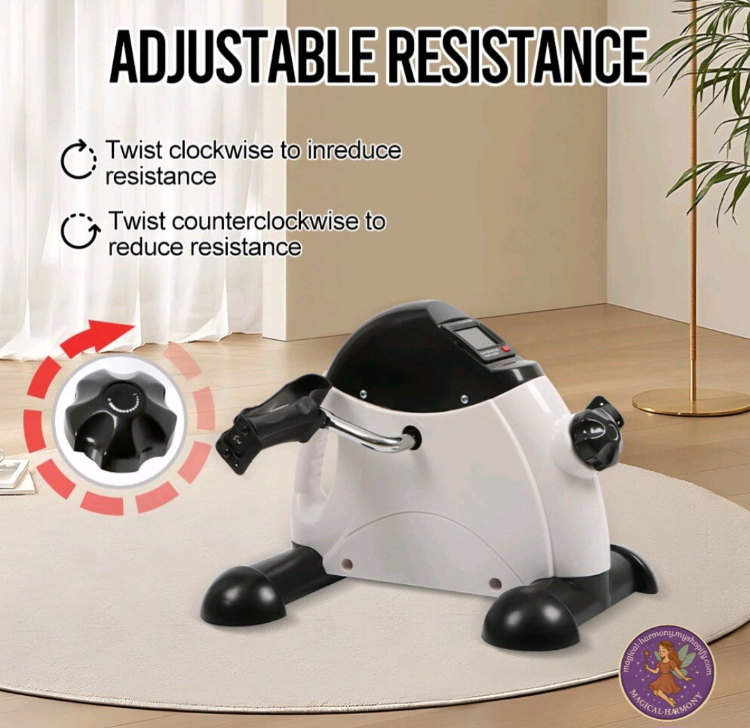 Mini Exercise Bike Under Desk Pedal Exerciser Leg Training w/LCD Display Fitness