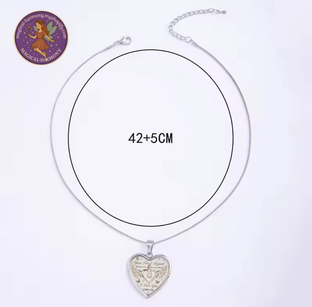 Infinity Heart & Dragonfly Memorial Necklaces