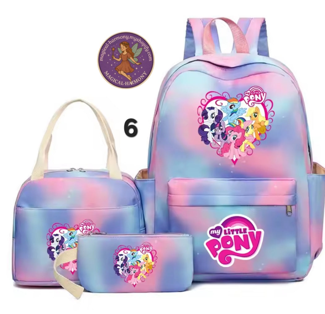3 Piece Pony Bags.