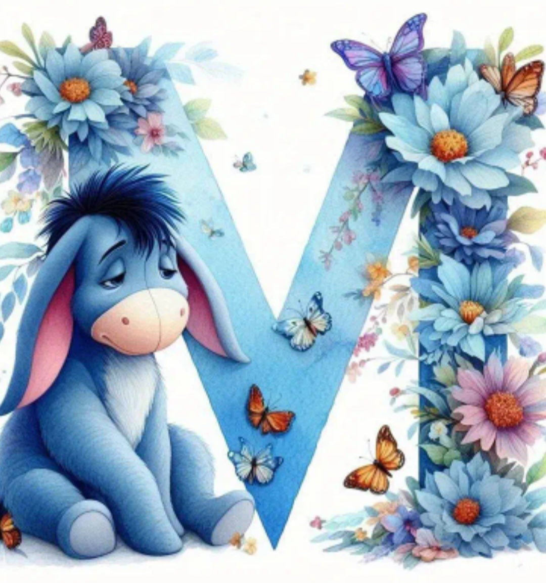 Alphabet Donkey Diamond Painting.
