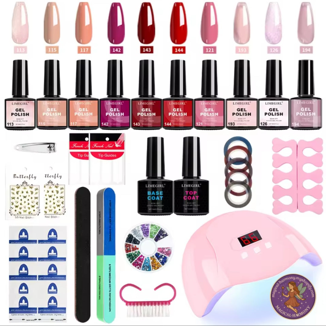 Nail Polish Kit With USB UV Lamp