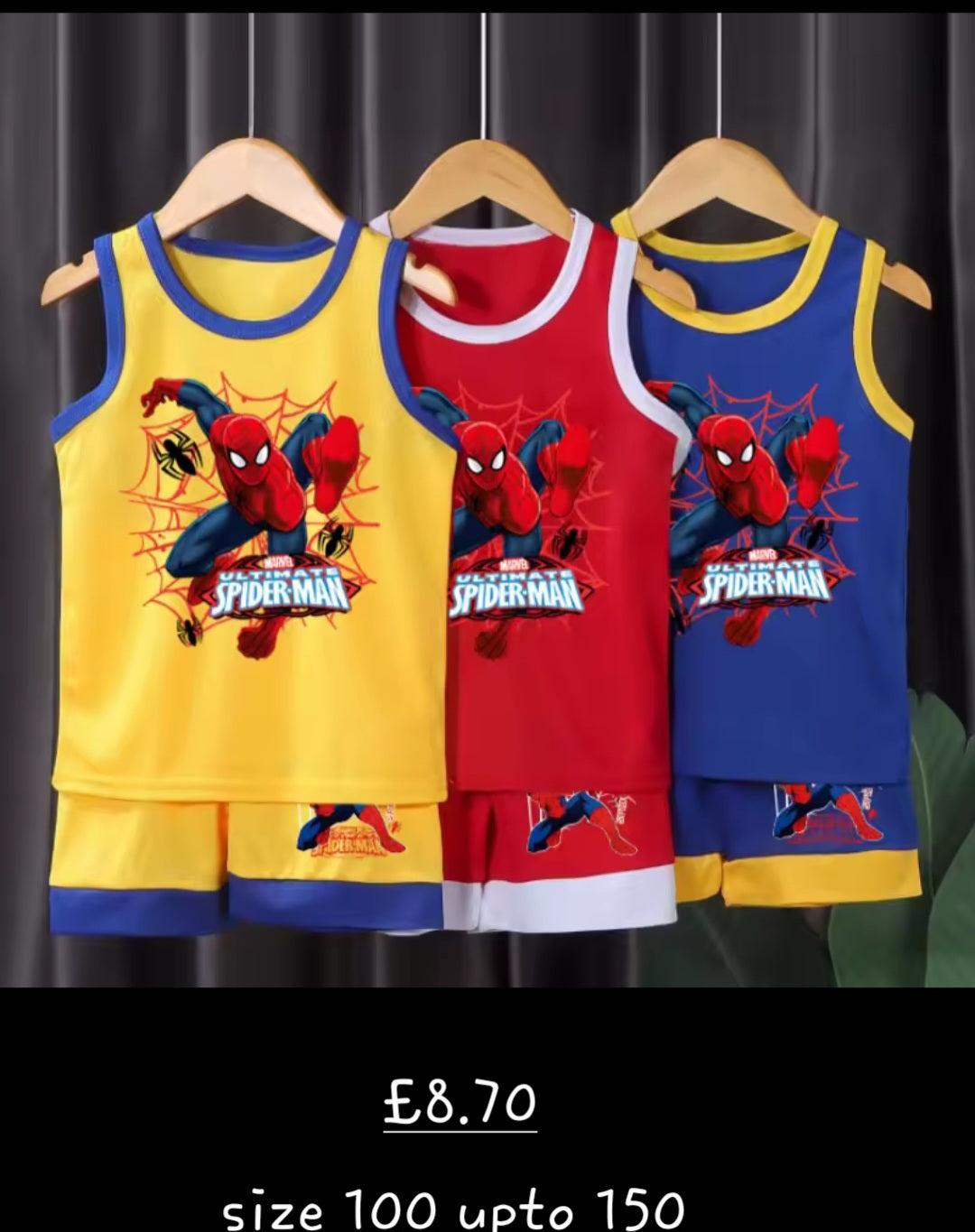Spider Shorts And Vest Set