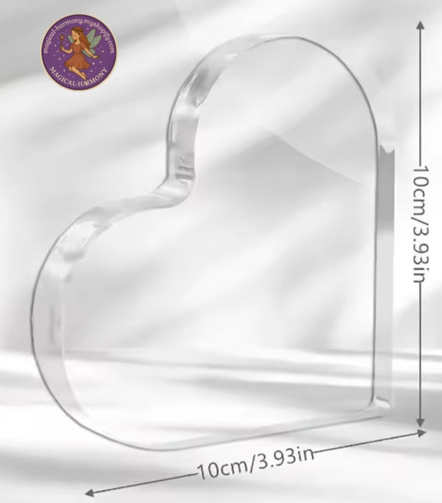 Heart-Shaped Acrylic Block