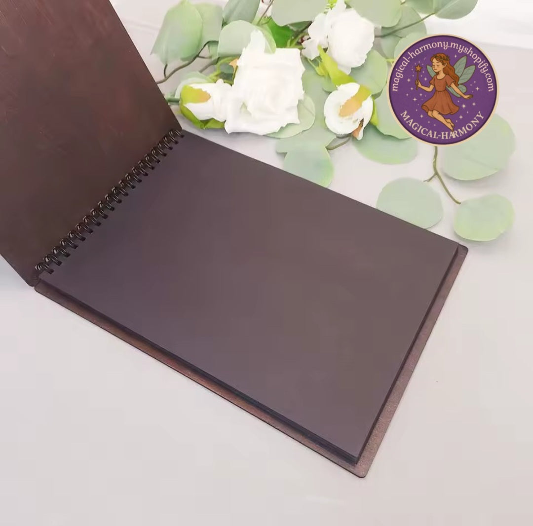 Personalised Wooden Wedding Guest Book – Laser Engraved Keepsake