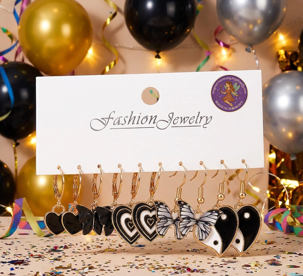 Y2K Butterfly Hoop Earring Set β 10 Pairs