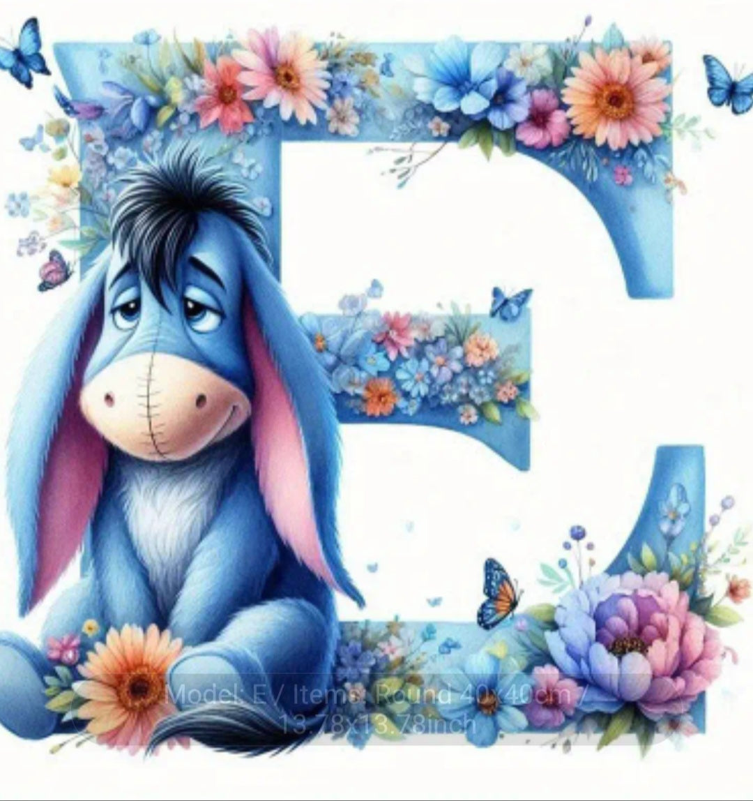 Alphabet Donkey Diamond Painting.
