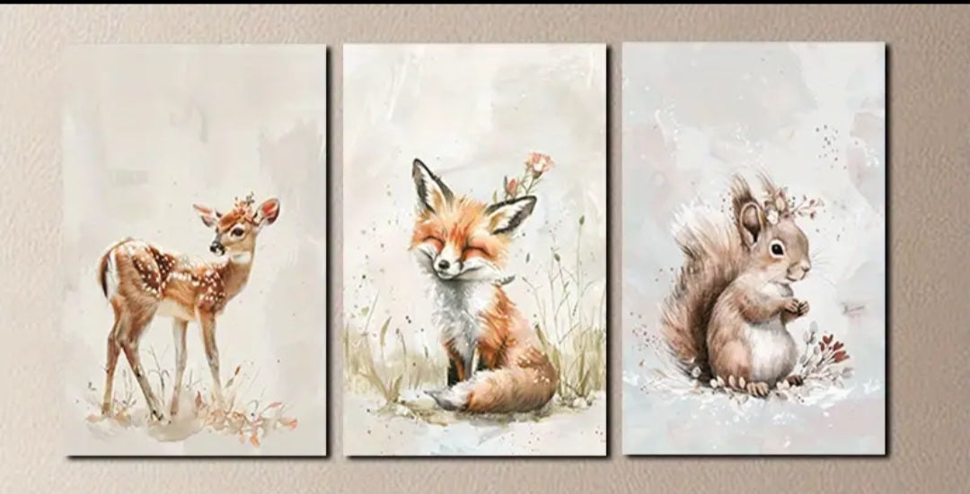 3 Piece Woodland Canvas
