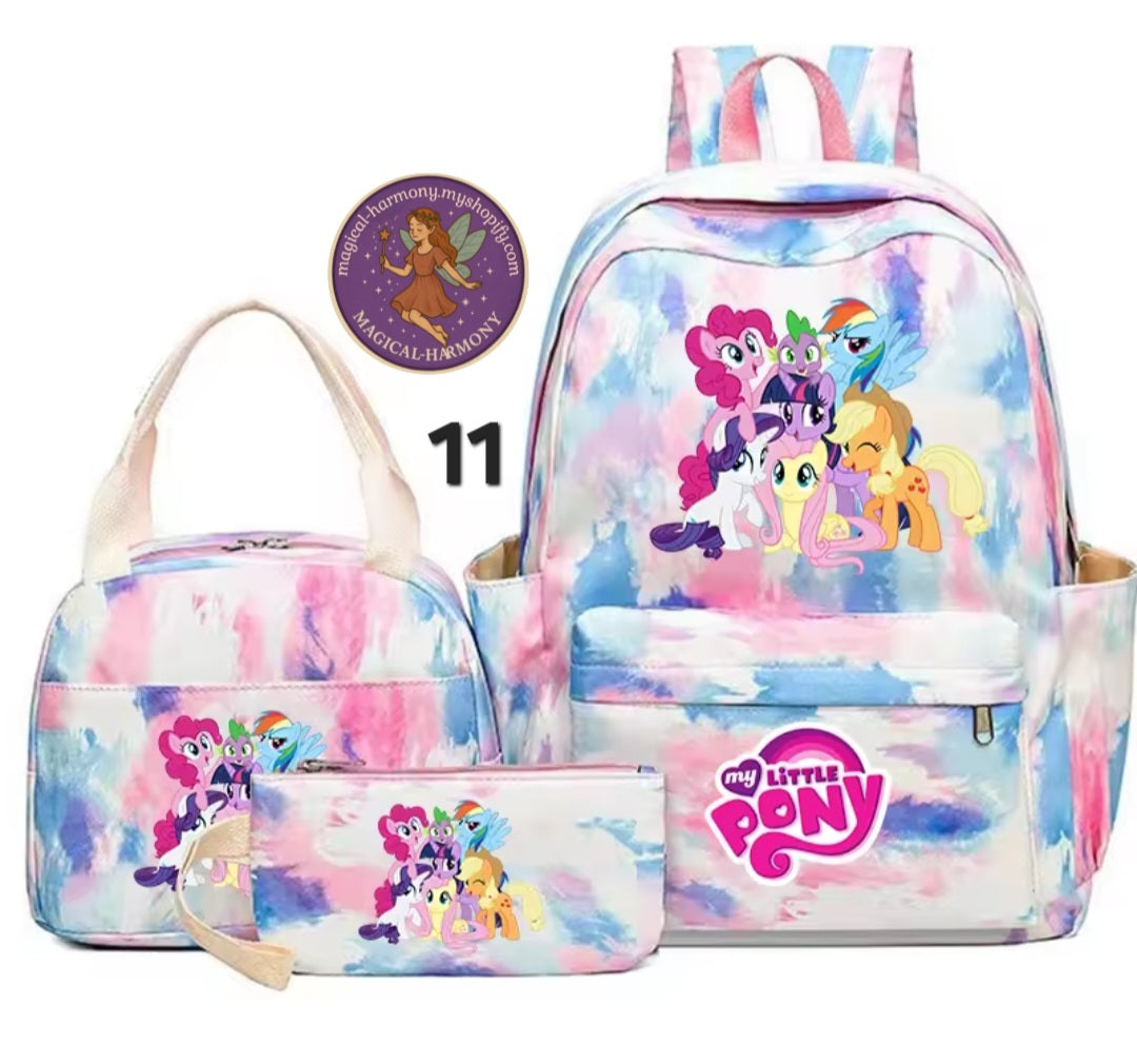 3 Piece Pony Bags.