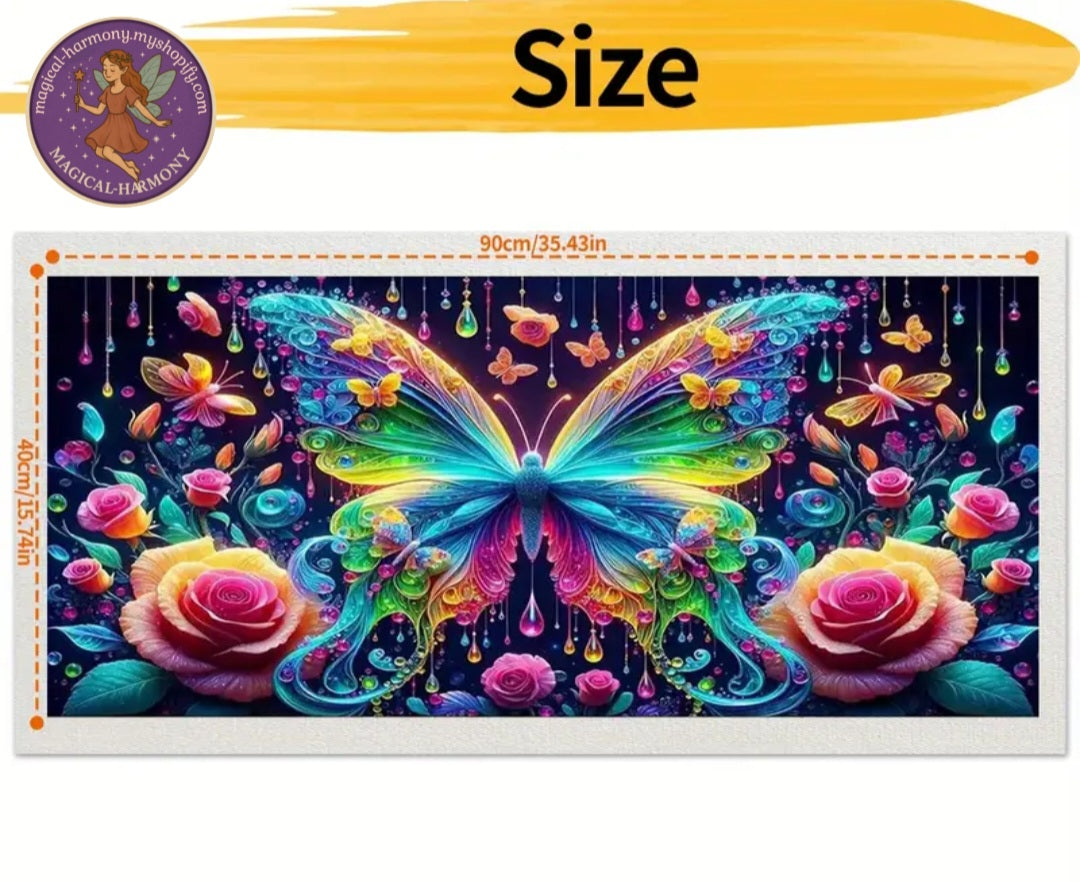 Butterfly & Rose Paint by Numbers Kit