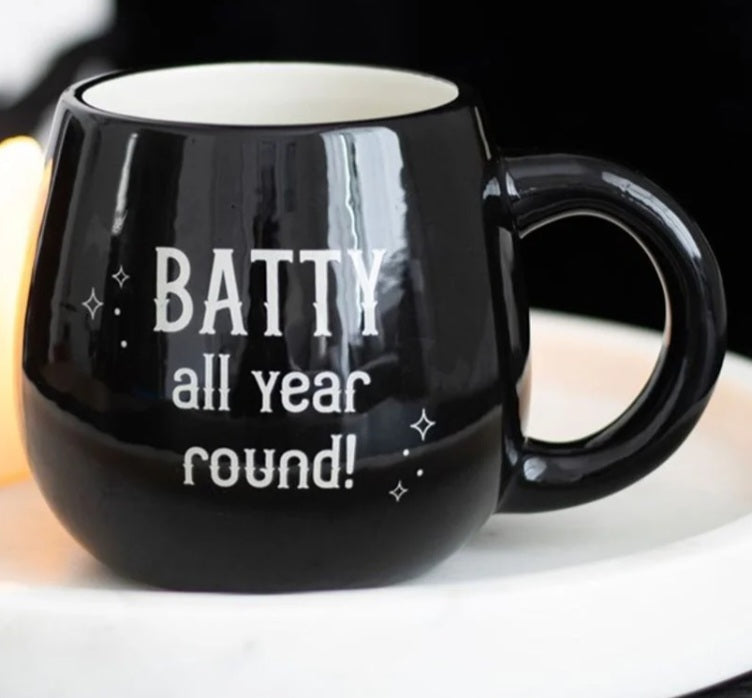 Batty All Year Round Rounded Peekaboo Mug