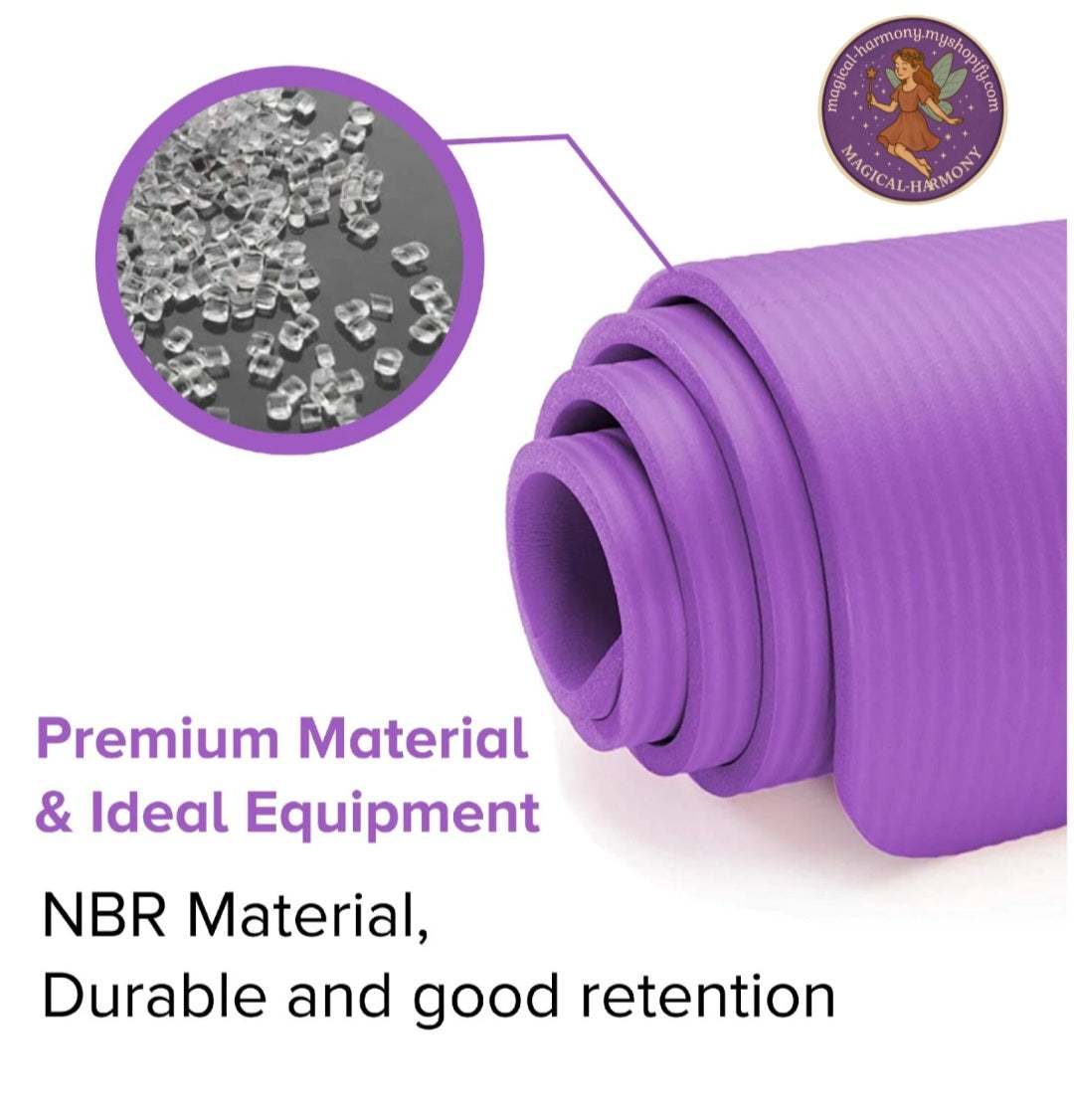 Yoga Mat 10mm Thick Exercise Mat Non Slip NBR