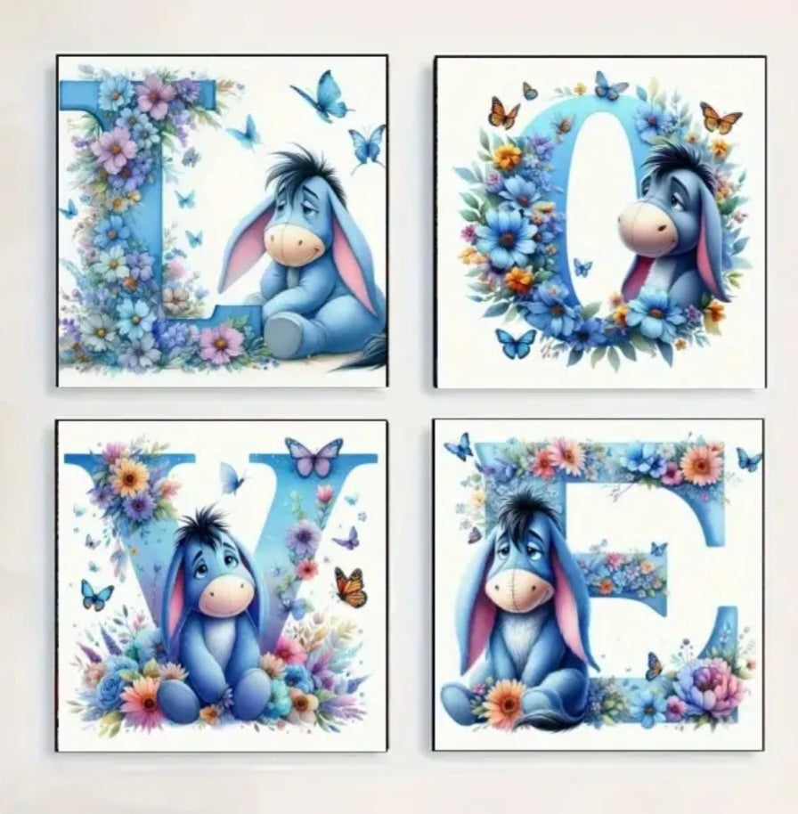 Alphabet Donkey Diamond Painting.